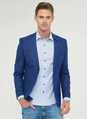 16857 Navy Blue Slim Fit Jacket