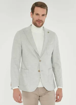 16885 Grey Slim Fit Jacket