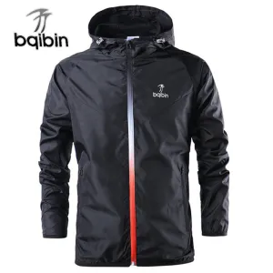 2017 New Spring Summer Mens Fashion Outerwear Windbreaker Men' S Thin Jackets Hooded Casual Sporting Coat Big Size