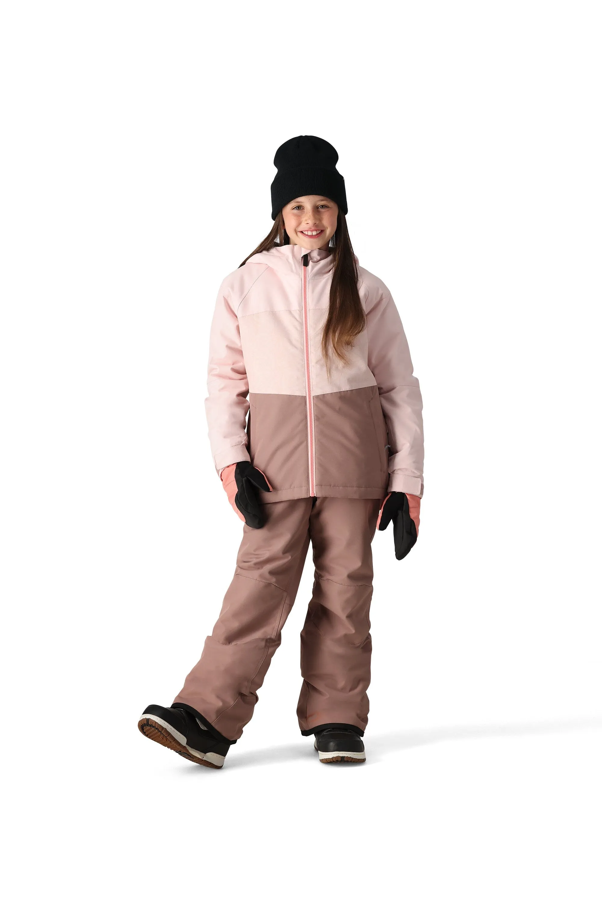 686 Girl's Athena Insulated Snowboard Jacket Pink Pearl Colourblock 2025