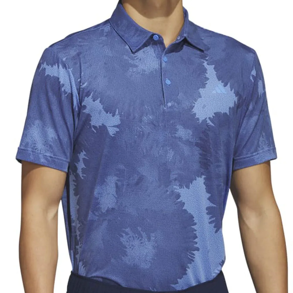 adidas Flower Mesh Polo Shirt - Blue Fusion/Collegiate Navy