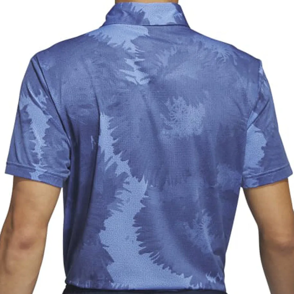 adidas Flower Mesh Polo Shirt - Blue Fusion/Collegiate Navy