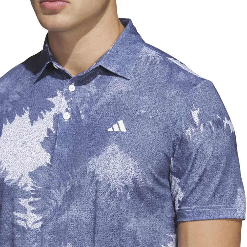 adidas Flower Mesh Polo Shirt - White/Collegiate Navy