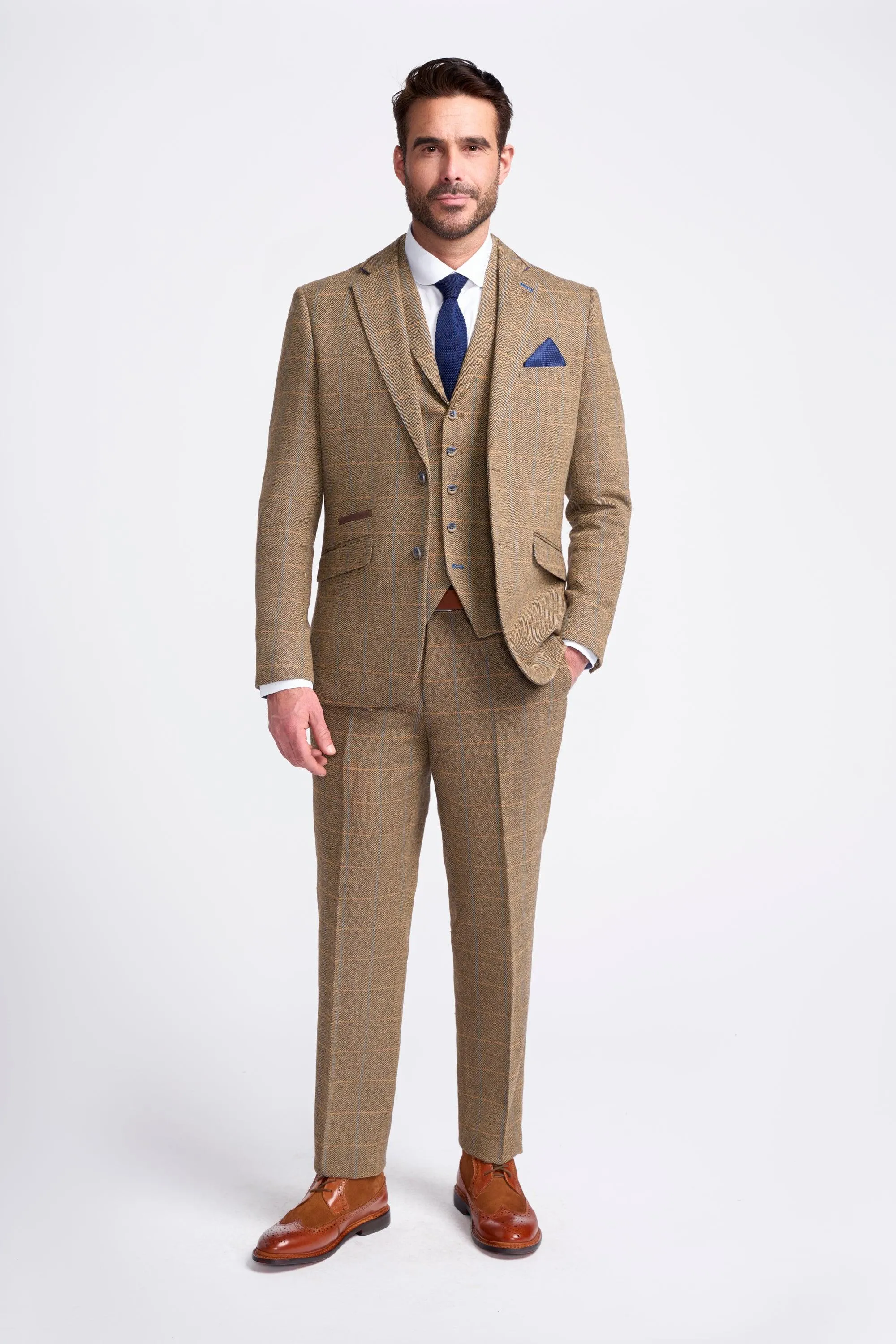 Albert Brown Long Tweed Three Piece Suit