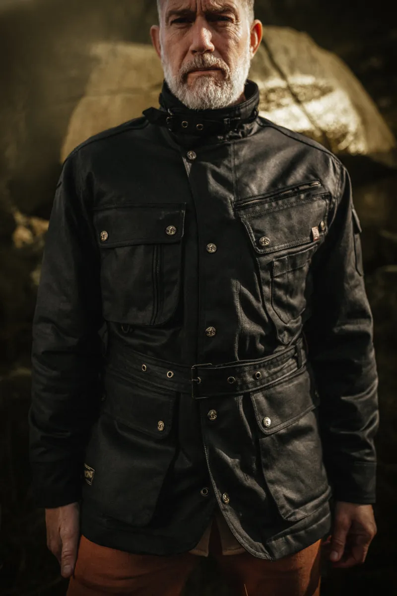 &SONS Black Gold Waxed Jacket