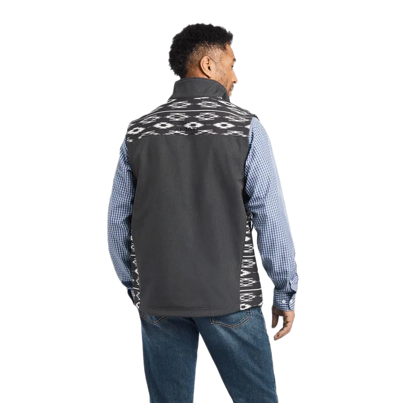 Ariat Men's Vernon 2.0 Chimayo Charcoal Softshell Vest