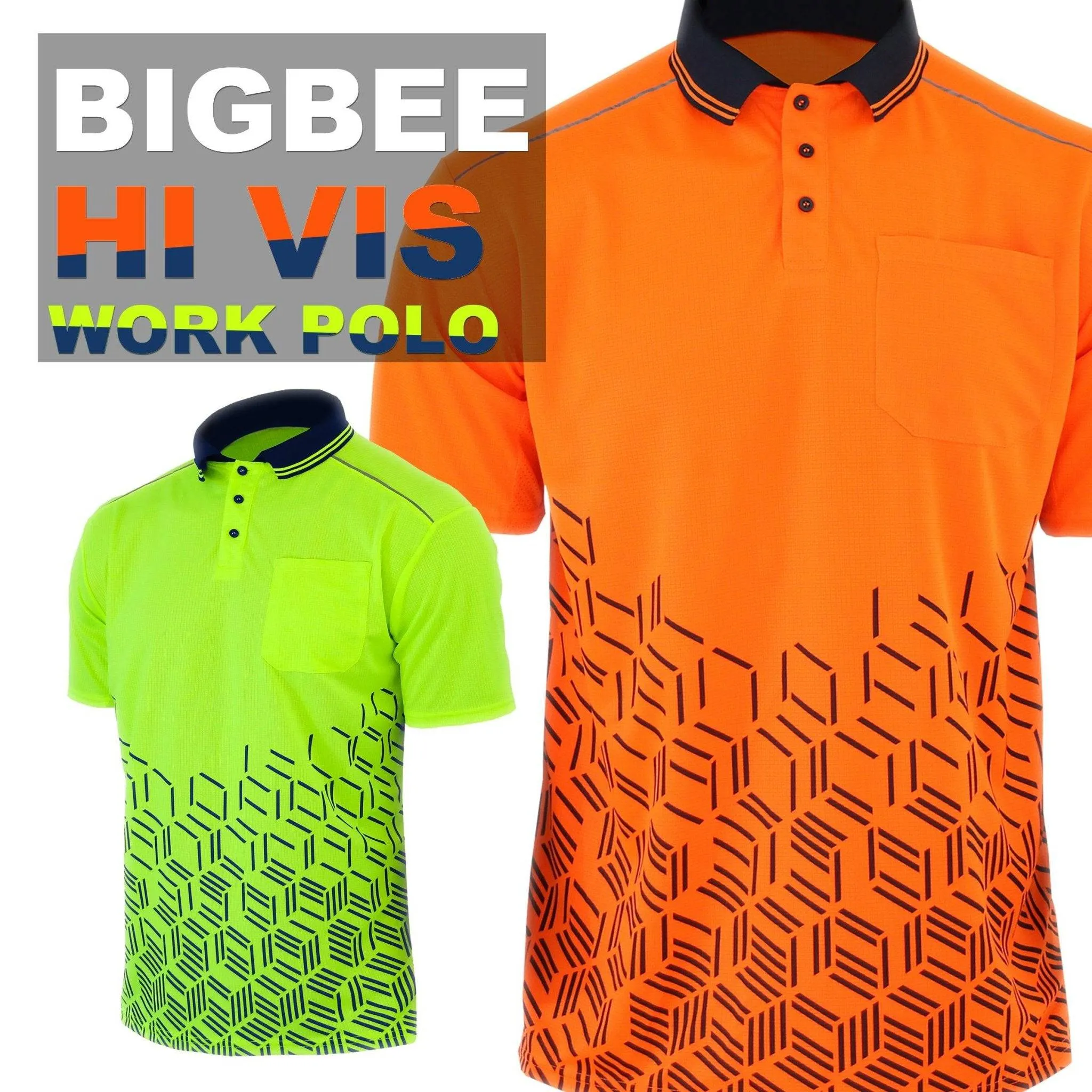 Big Bee BOLT Hi-Vis Work Polo Shirts