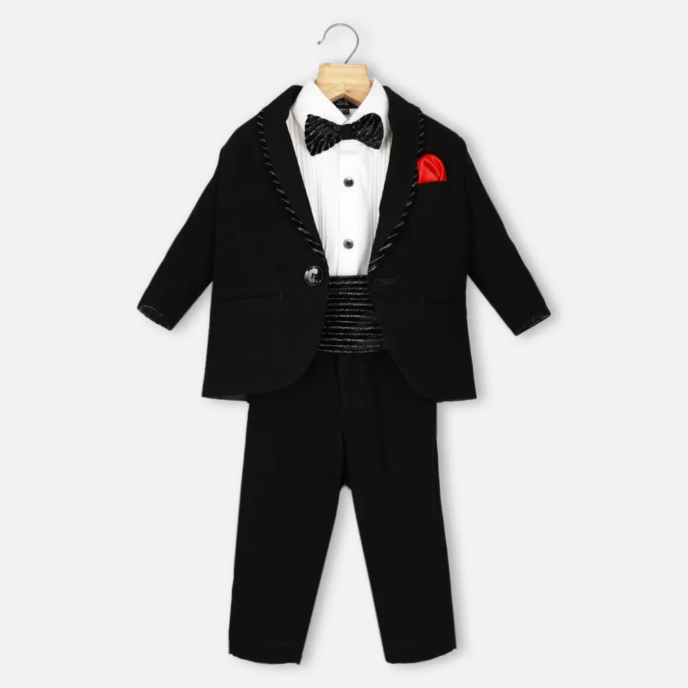 Black Tuxedo Suits With Cummerbund