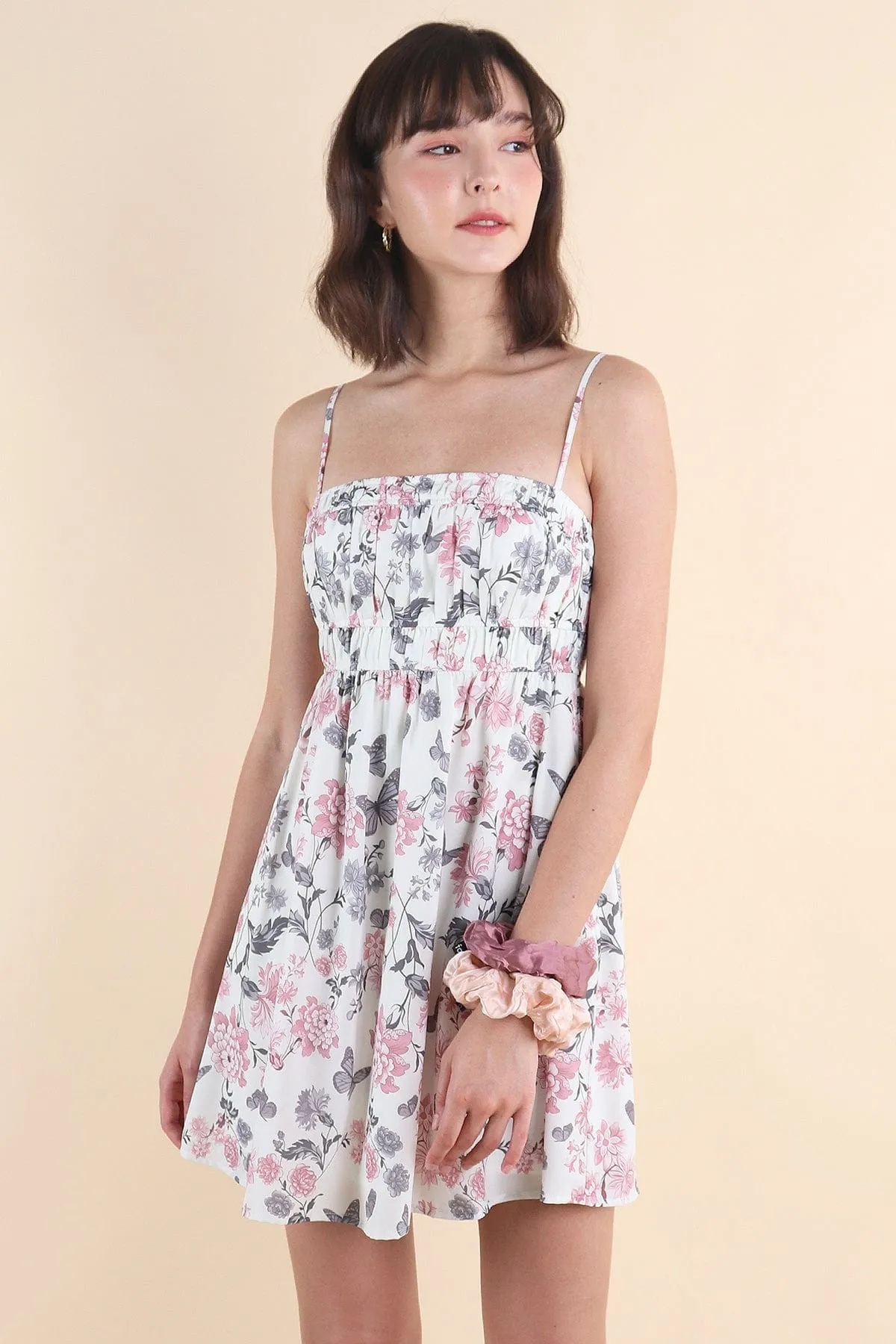 BLOOMING GARDEN FLORAL DRESS IN PINK