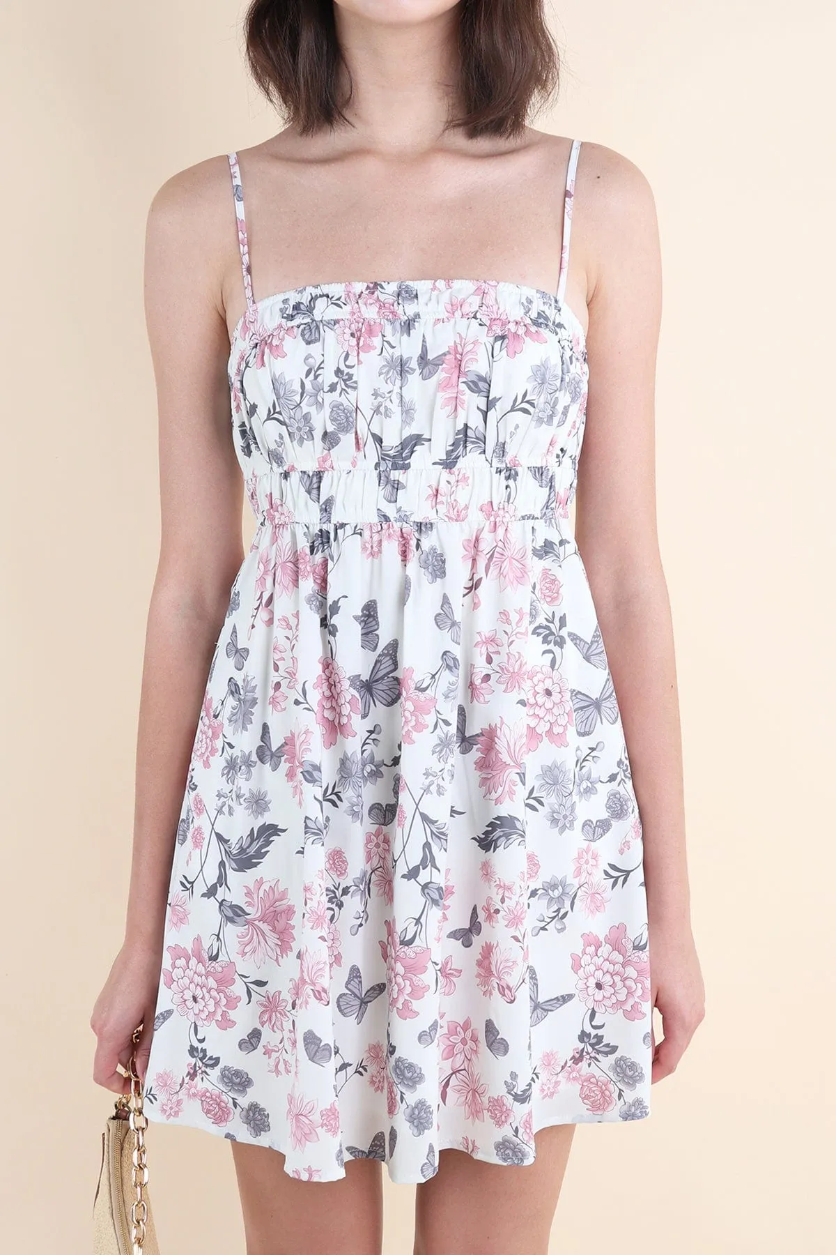 BLOOMING GARDEN FLORAL DRESS IN PINK