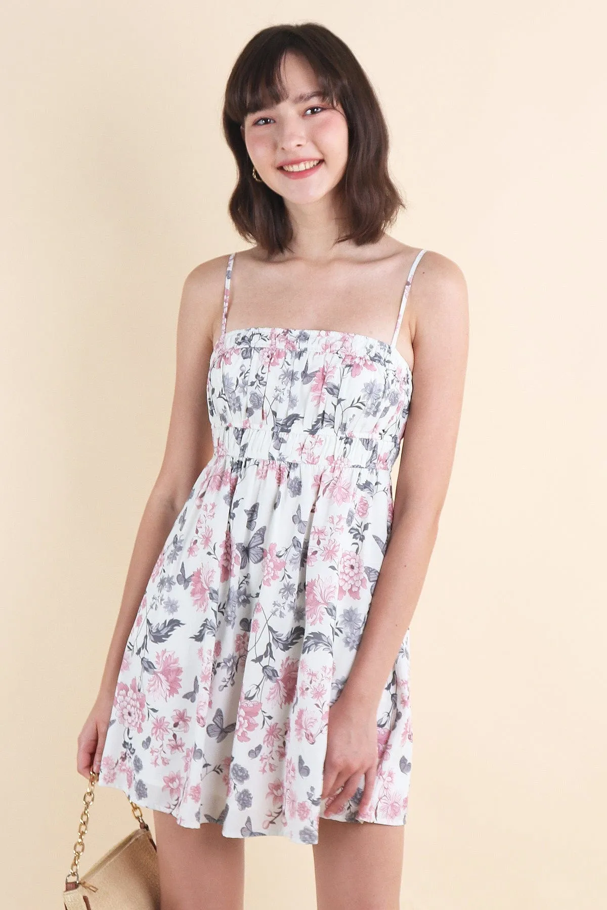 BLOOMING GARDEN FLORAL DRESS IN PINK