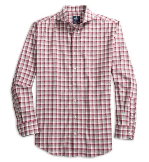 Bourdon Top Shelf Button Up Shirt in Malibu Red by Johnnie-O