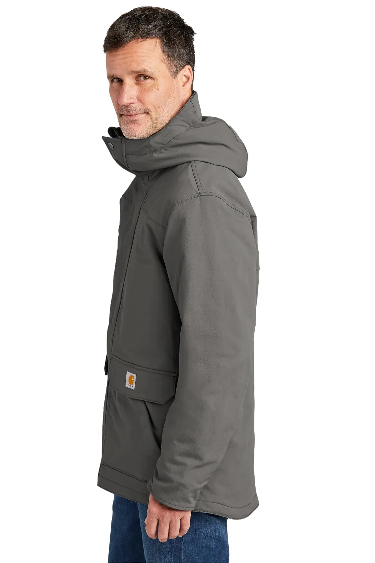 Carhartt Super Dux Hooded Customized Coats, Gravel