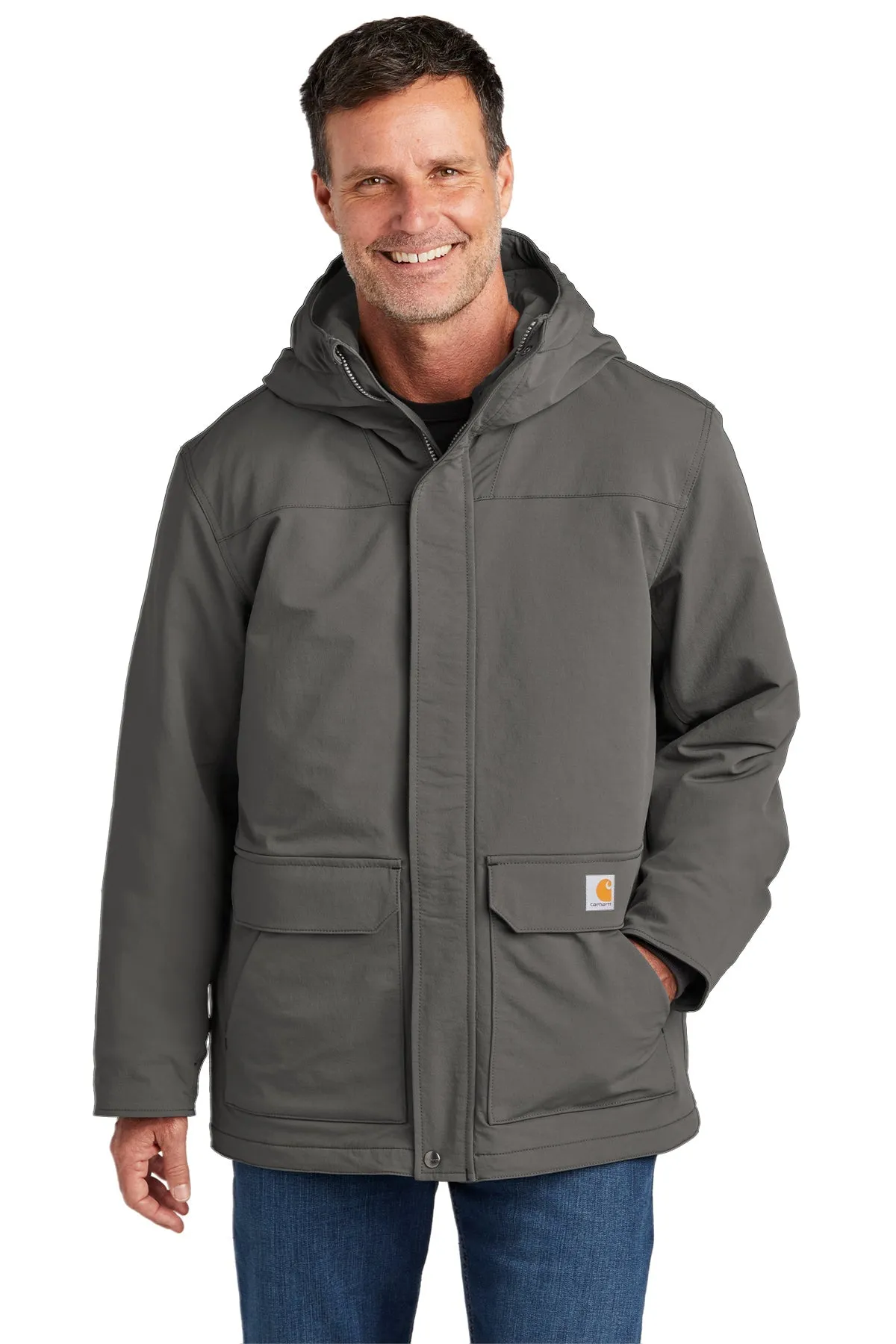 Carhartt Super Dux Hooded Customized Coats, Gravel