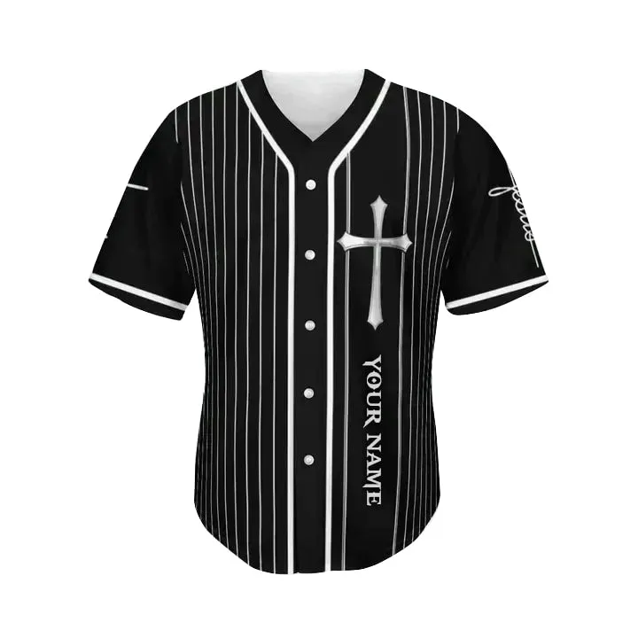 Christ The Savior Cross Custom Baseball Jersey - Personalized Jesus Baseball Jersey For Men and Women