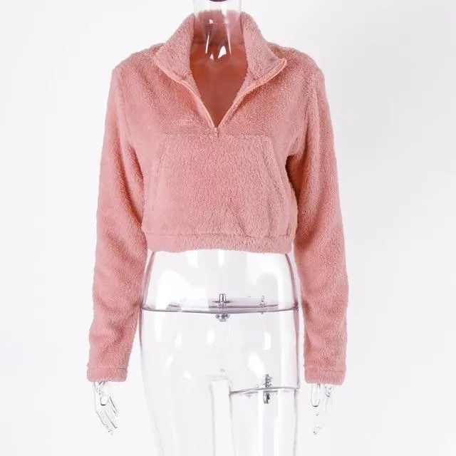 Cropped Pullover with Pocket