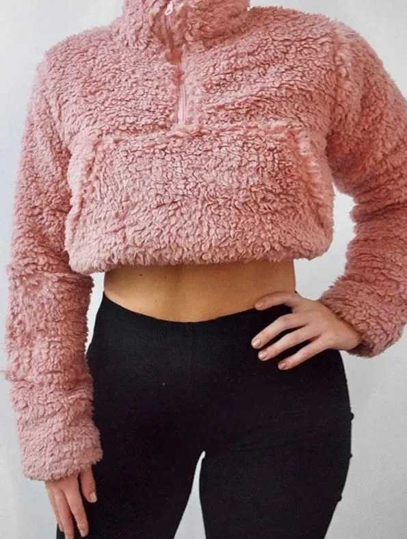 Cropped Pullover with Pocket