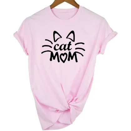 FREE   Shipping MomLife Stay at Home Cat Mom Women Shirts