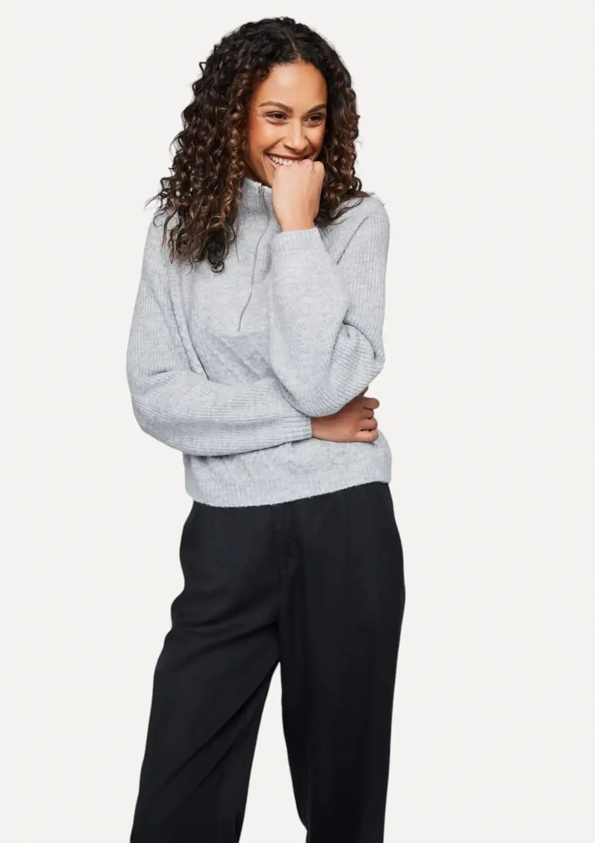 Georgie Pullover Sweater - Heather Grey