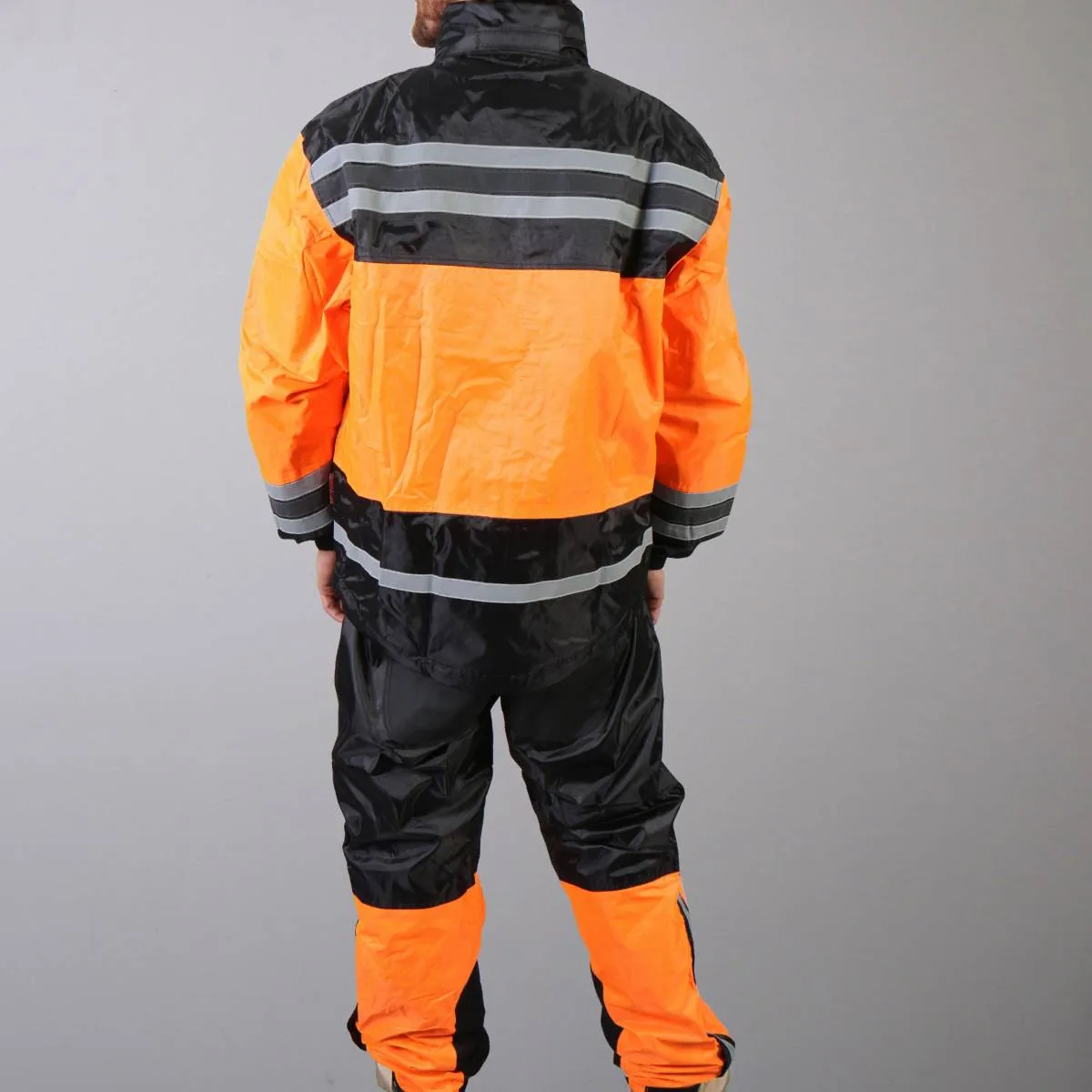 Hot Leathers RGU1004 Orange and Black Unisex Waterproof Rain Suit