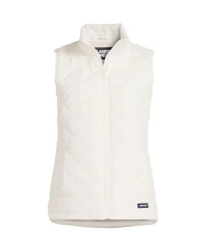 Lands' End Women's Padded Vest, Ivory/Cream