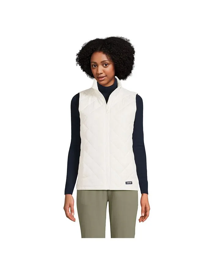 Lands' End Women's Padded Vest, Ivory/Cream