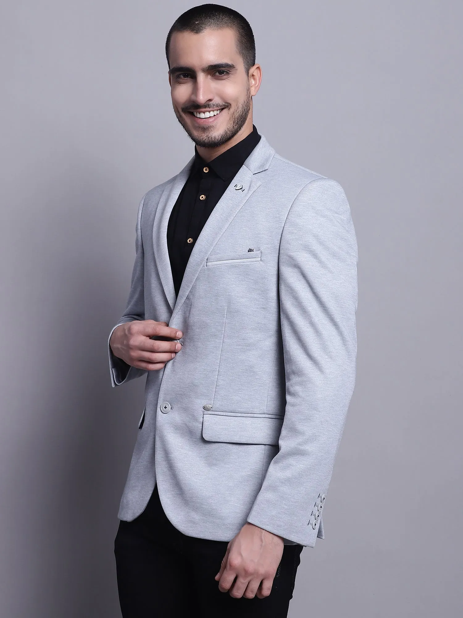 Men Casual Grey Blazer