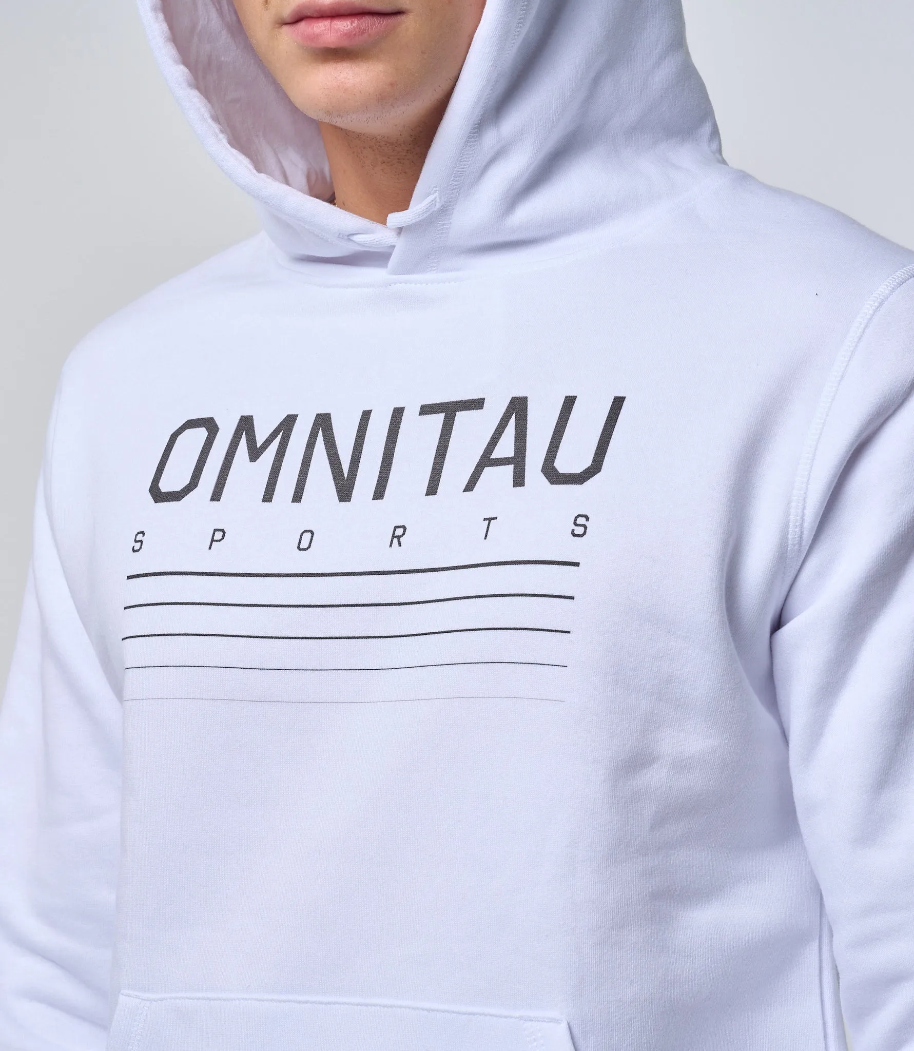 Omnitau Men's Drive Organic Cotton Sports Hoodie - White