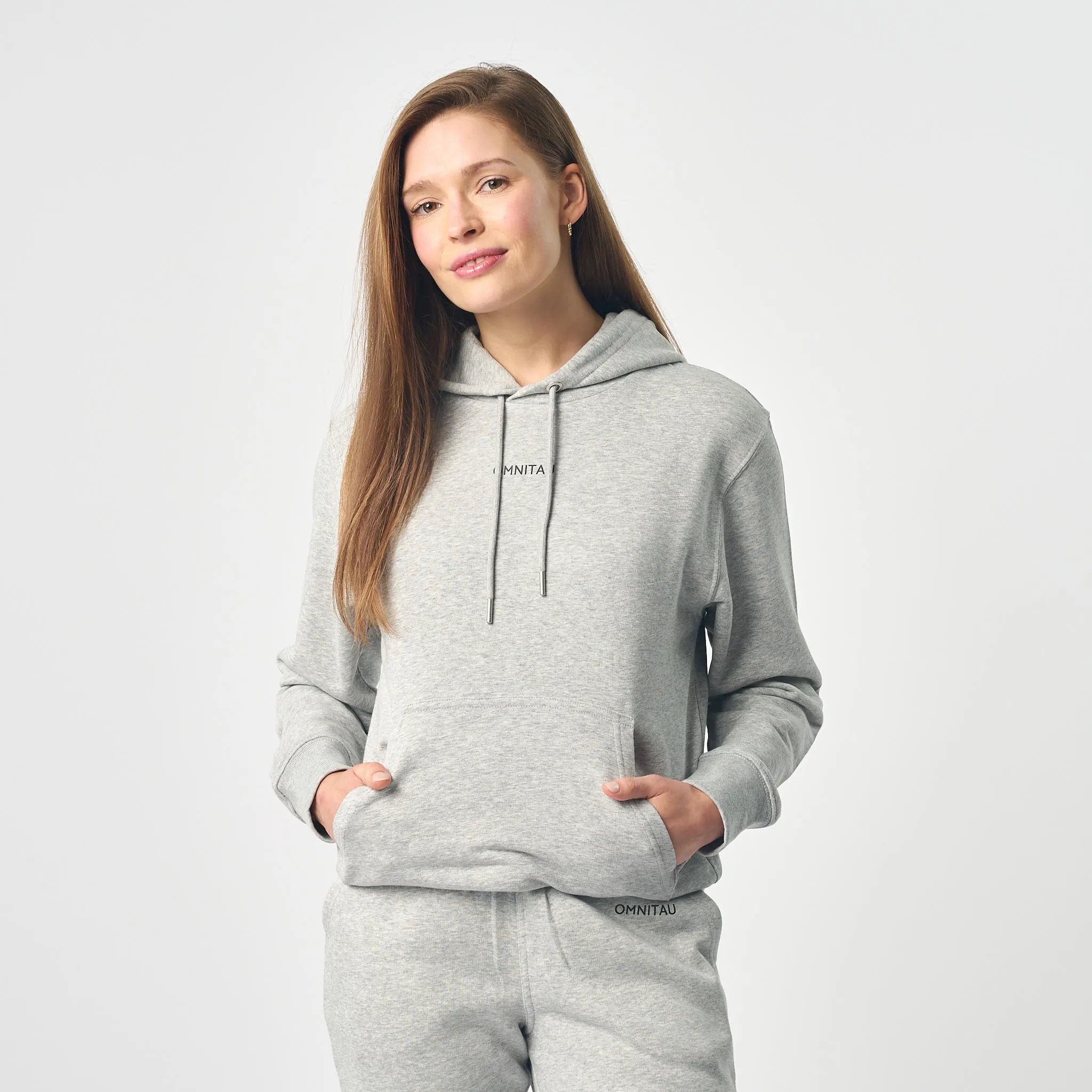 Omnitau Women's Presence Organic Cotton Medium Fit Hoodie - Heather Grey