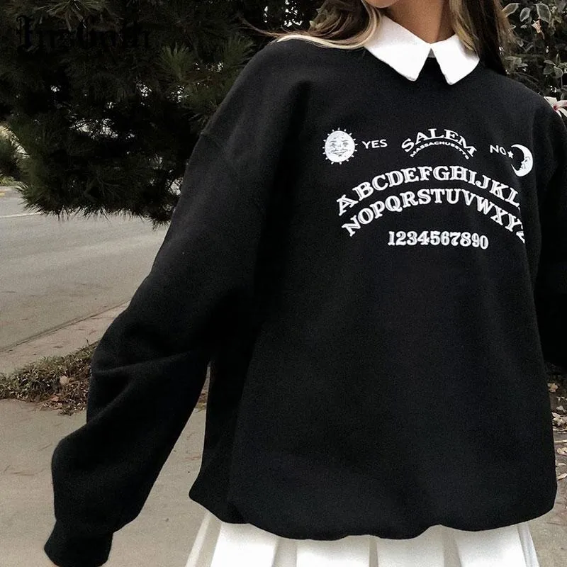 Oversized Hoodies Streetwear Chic Letter Print Long Sleeve Hoodies