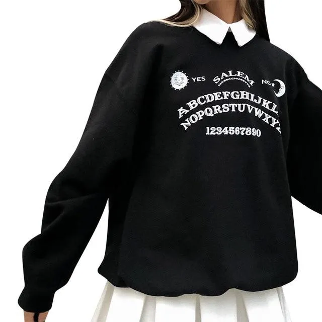 Oversized Hoodies Streetwear Chic Letter Print Long Sleeve Hoodies