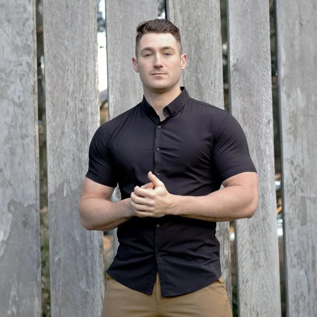 Performance Bamboo Short Sleeve Shirt - Black