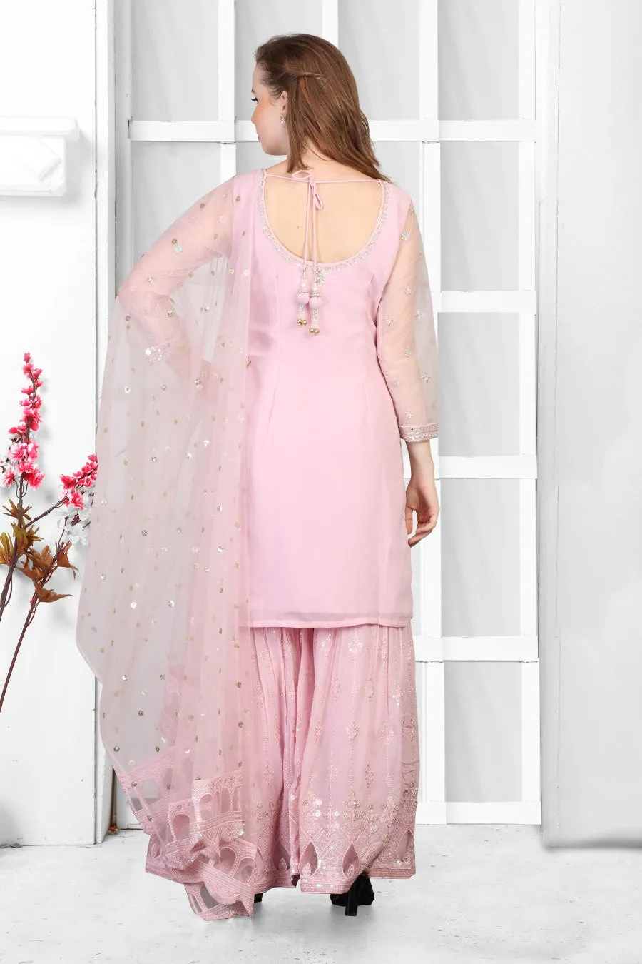 Pink Gharara Suits