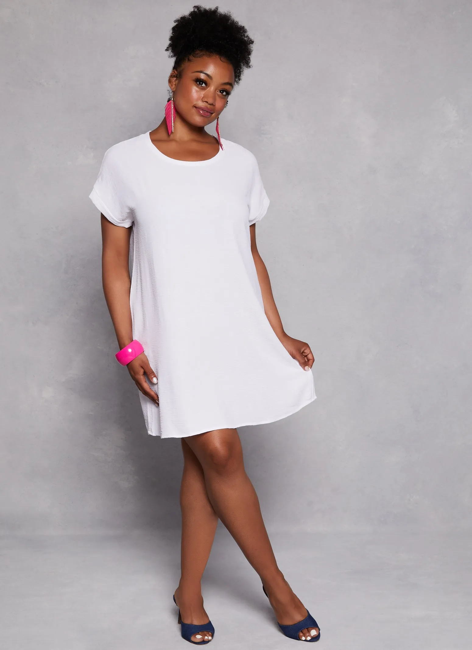 Plus Size Airy Shift Dress