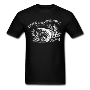 "Black"Short Sleeve Crappie Hole T-Shirt