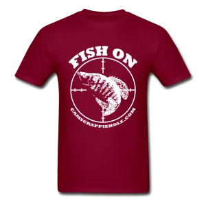 "Maroon"Short Sleeve "Fish On" T-Shirt