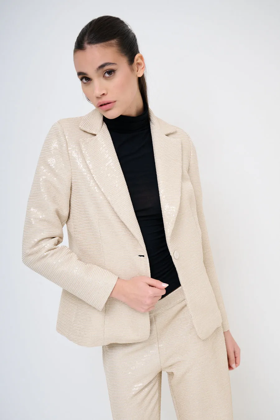 Sequin tailored blazer wholesale