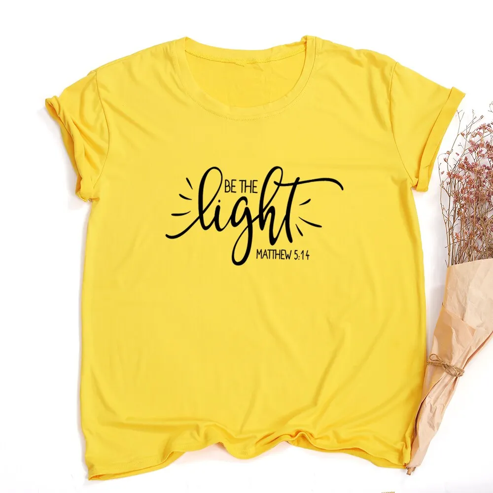 Stylish Be The Light  Best Women Yellow T Shirts