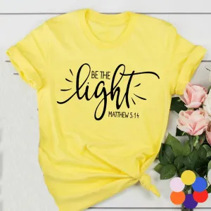 Stylish Be The Light  Best Women Yellow T Shirts