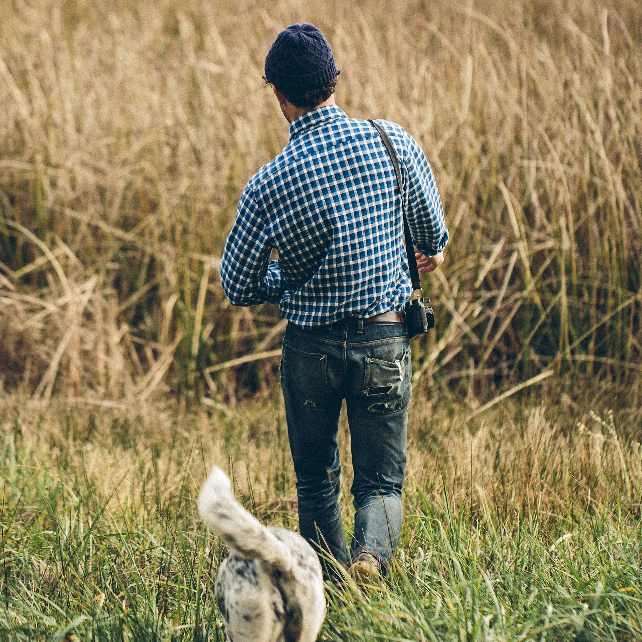 The California in Brushed Navy Plaid