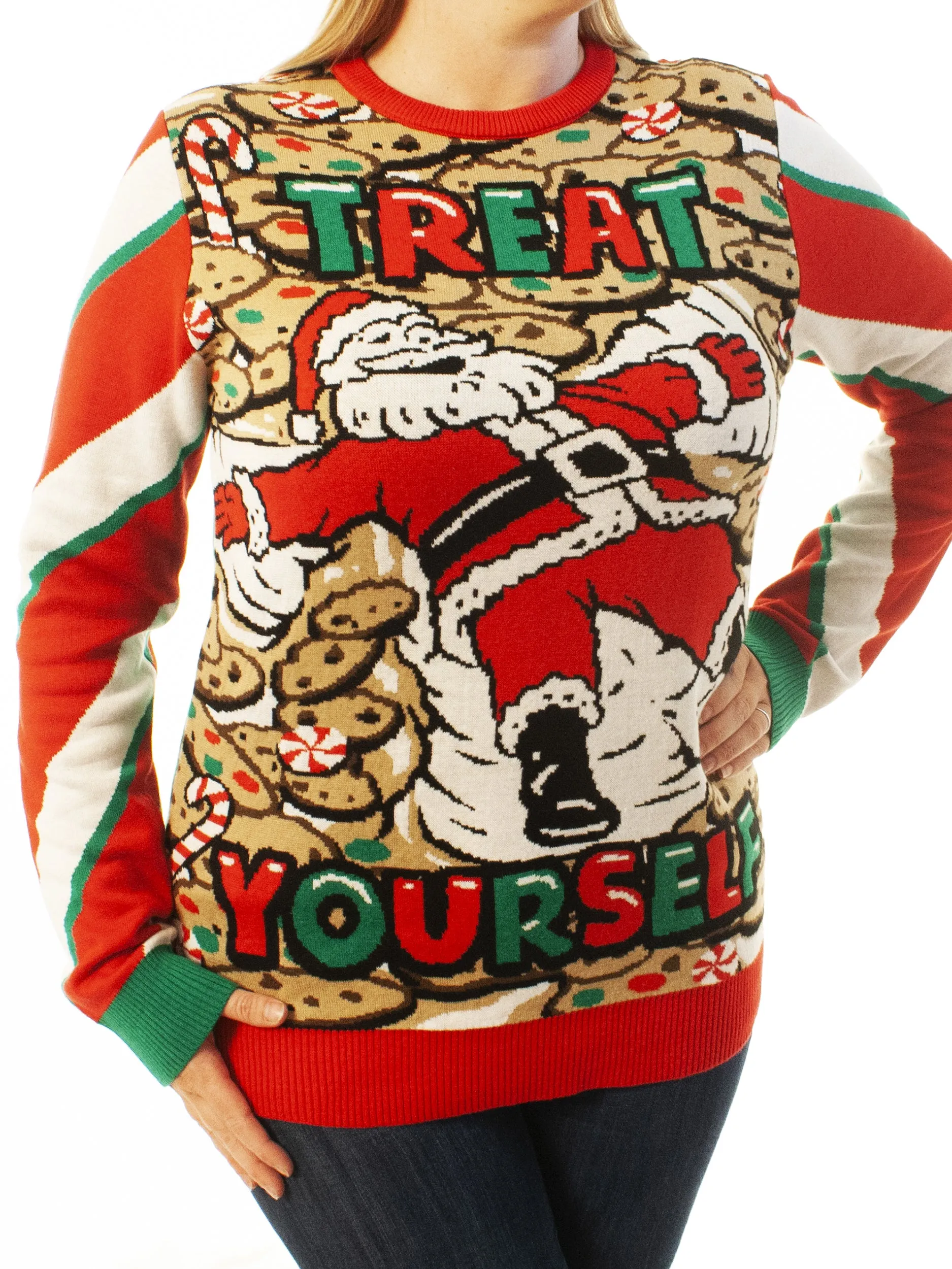 Treat Yourself | Ugly Christmas Sweater For Men & Women | Unisex Sizing