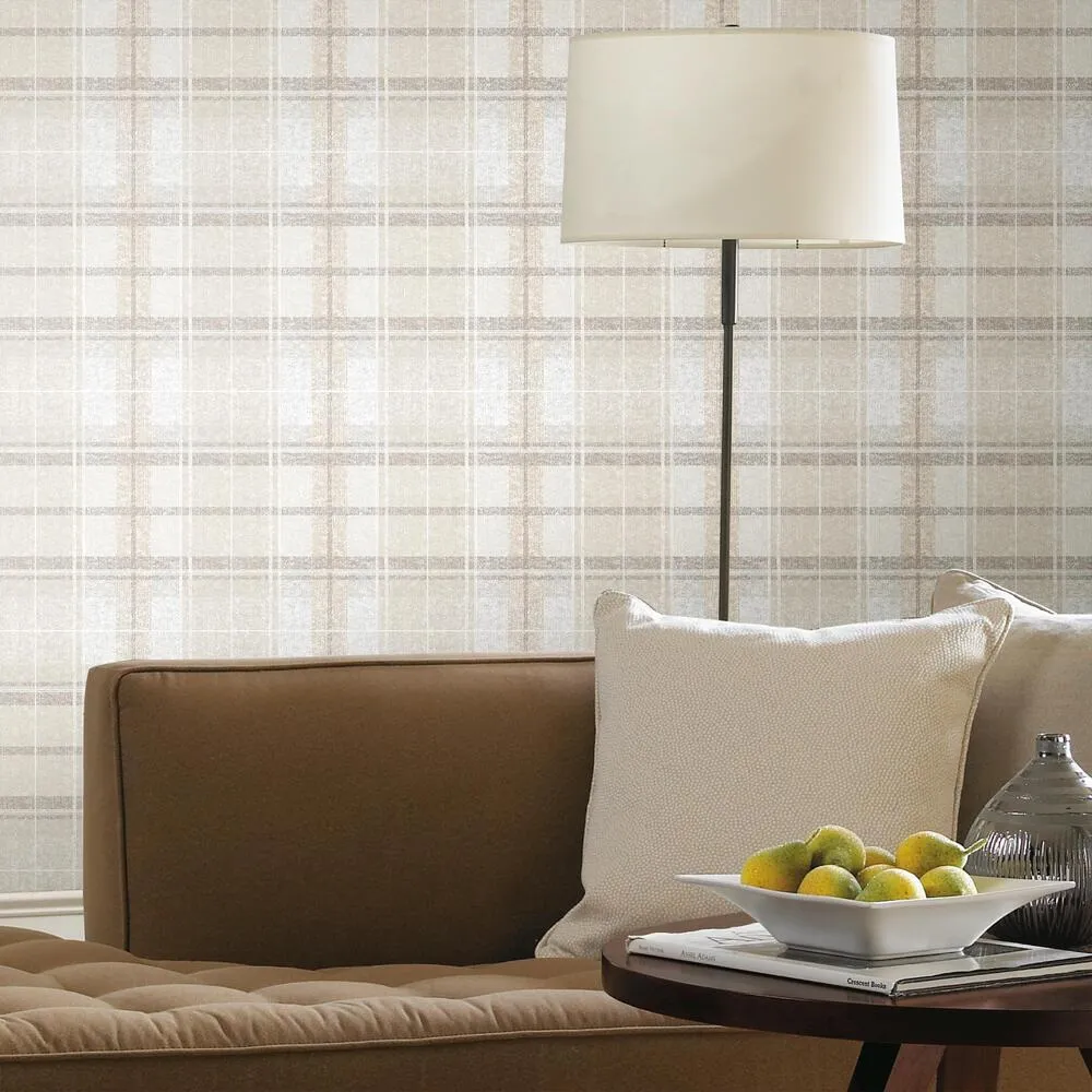 Tweed Plaid Peel and Stick Wallpaper