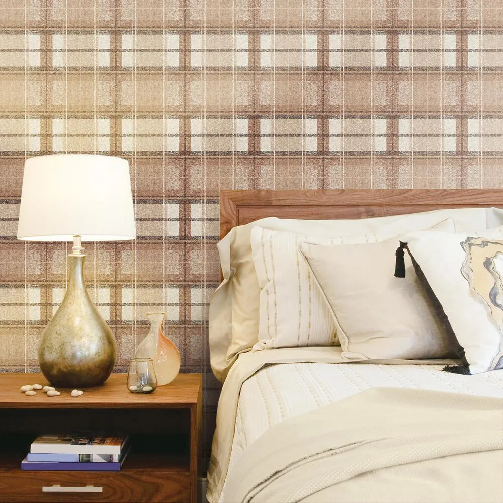 Tweed Plaid Peel and Stick Wallpaper