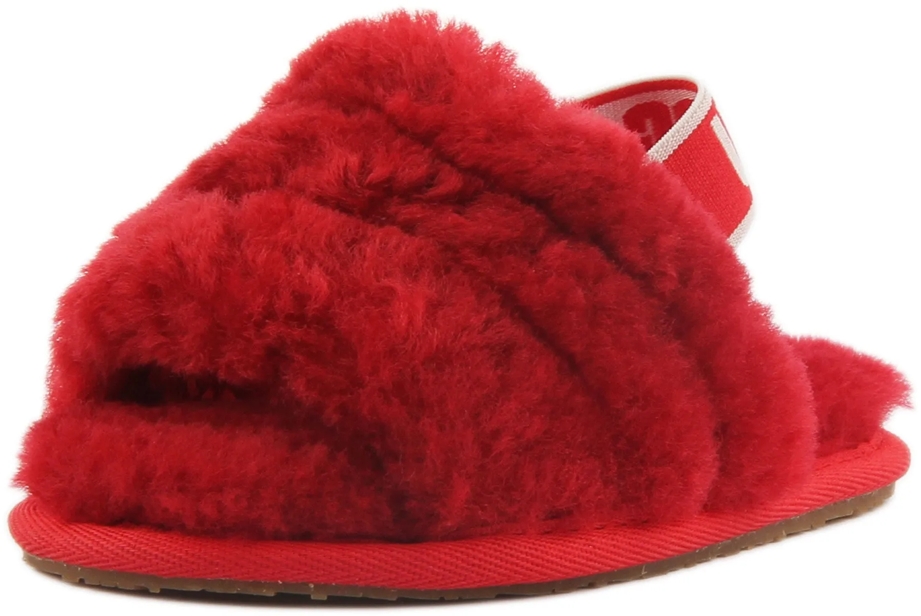 Ugg Australia Fluff Yeah Slippers In Red For Infants