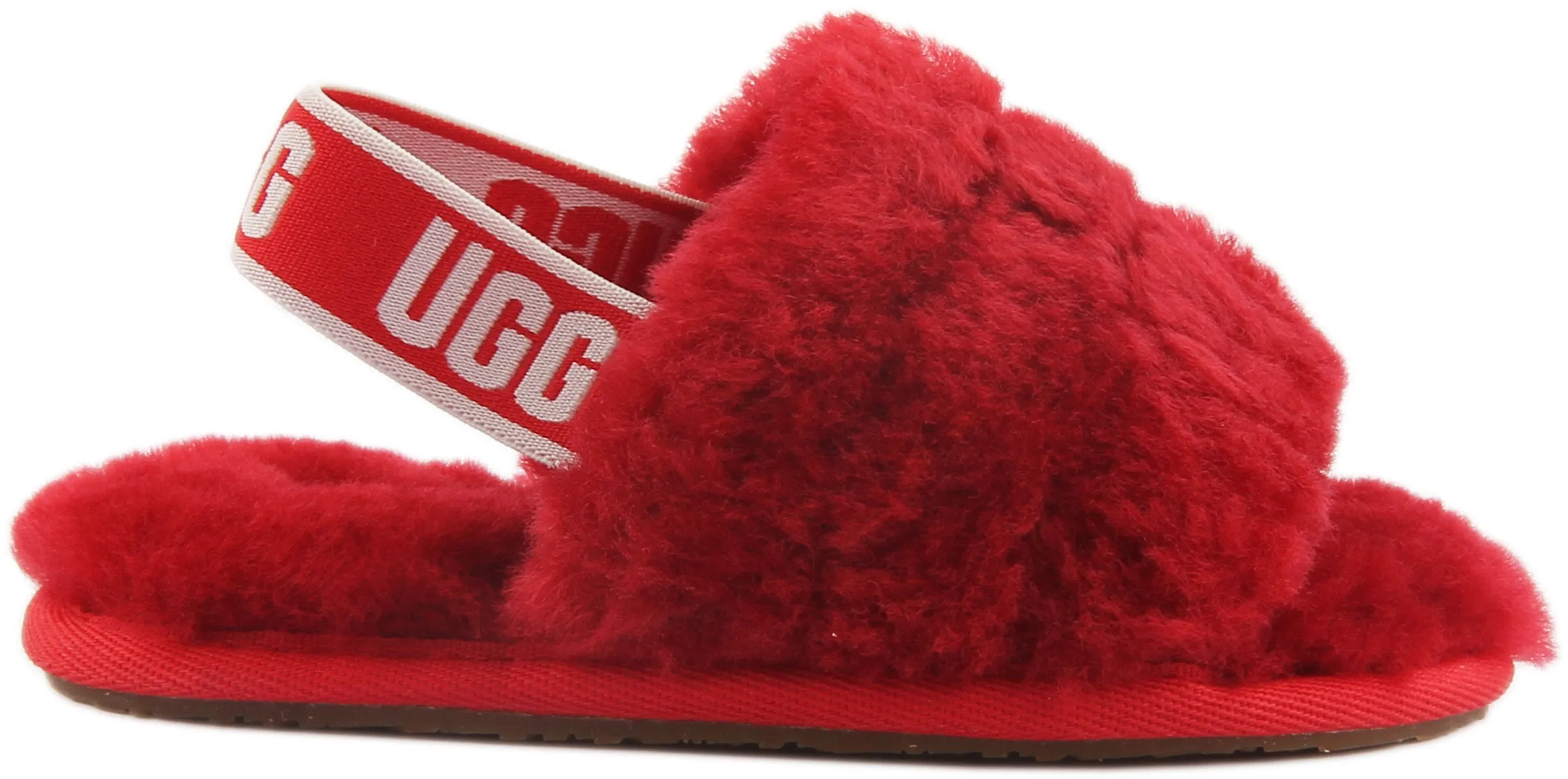 Ugg Australia Fluff Yeah Slippers In Red For Infants