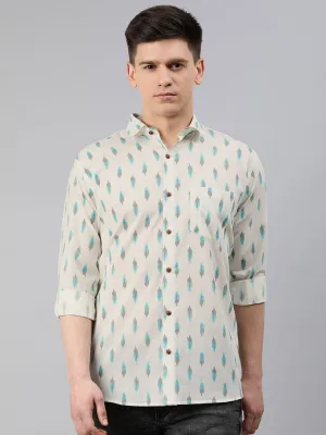 White Cotton Full Sleeves Shirts For Men-Mmf0209