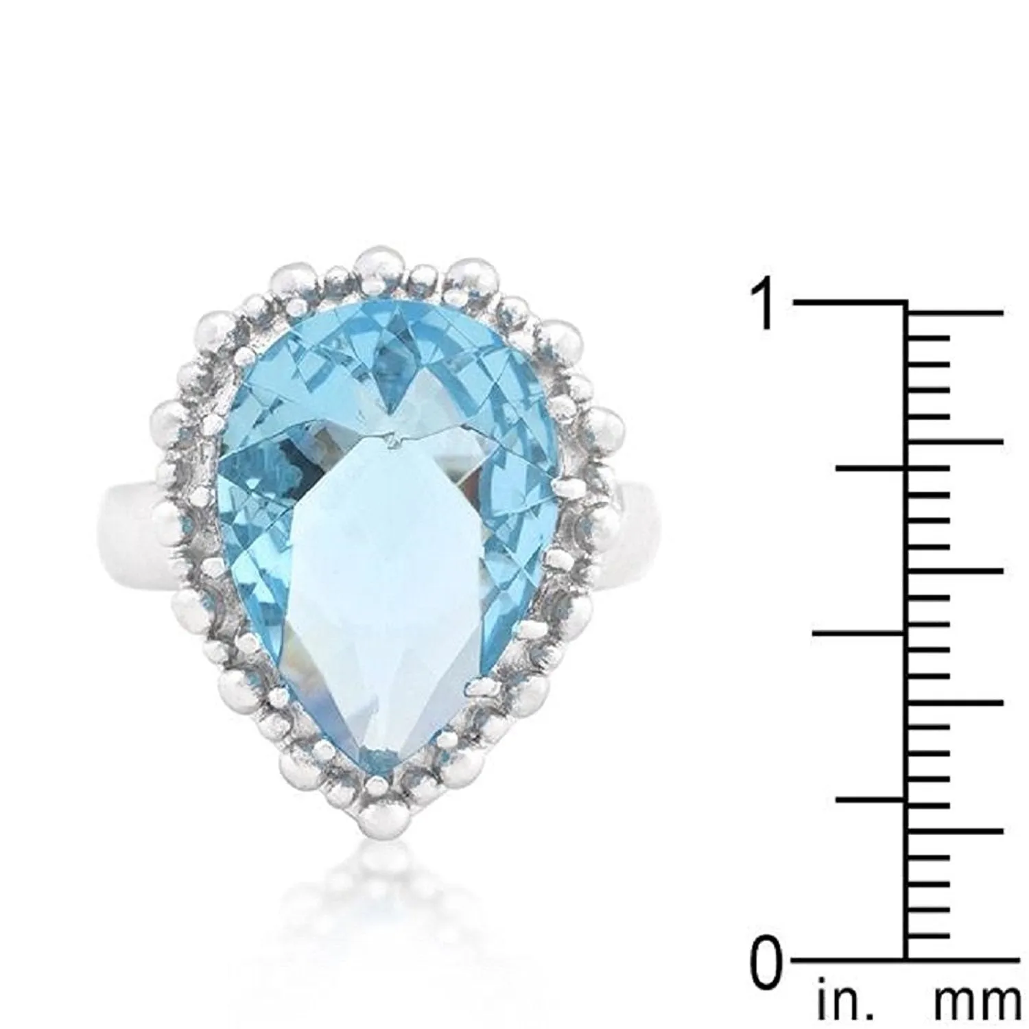 WildKlass Solitaire Blue Topaz Cocktail Ring