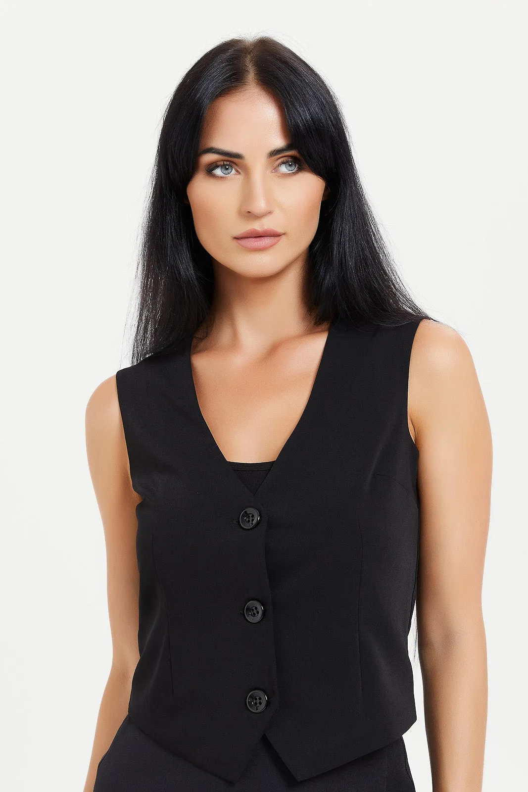 Women Black Waistcoat