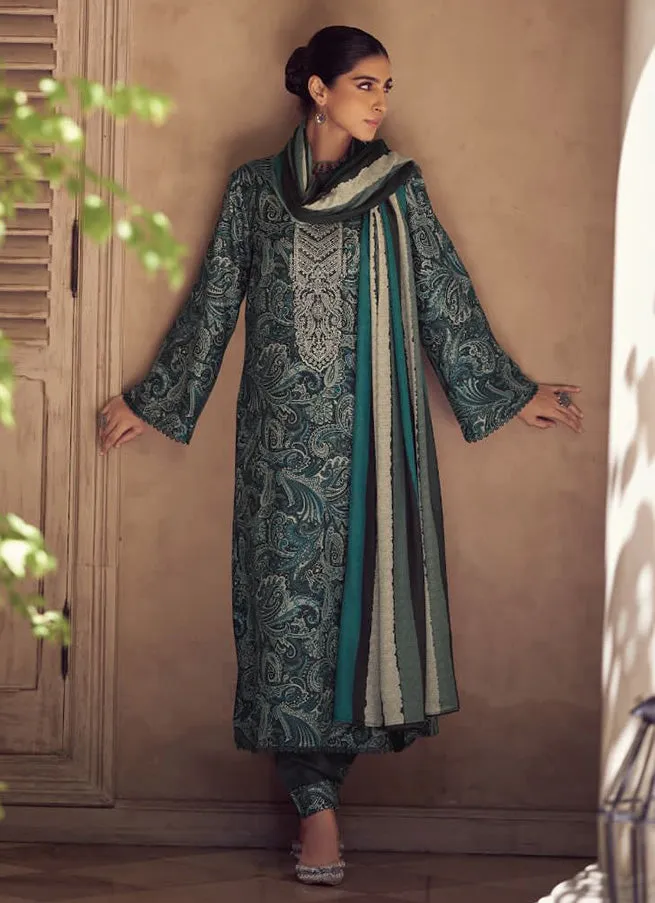 Women's Pashmina Winter Salwar Suit Dress Material with Embroidery