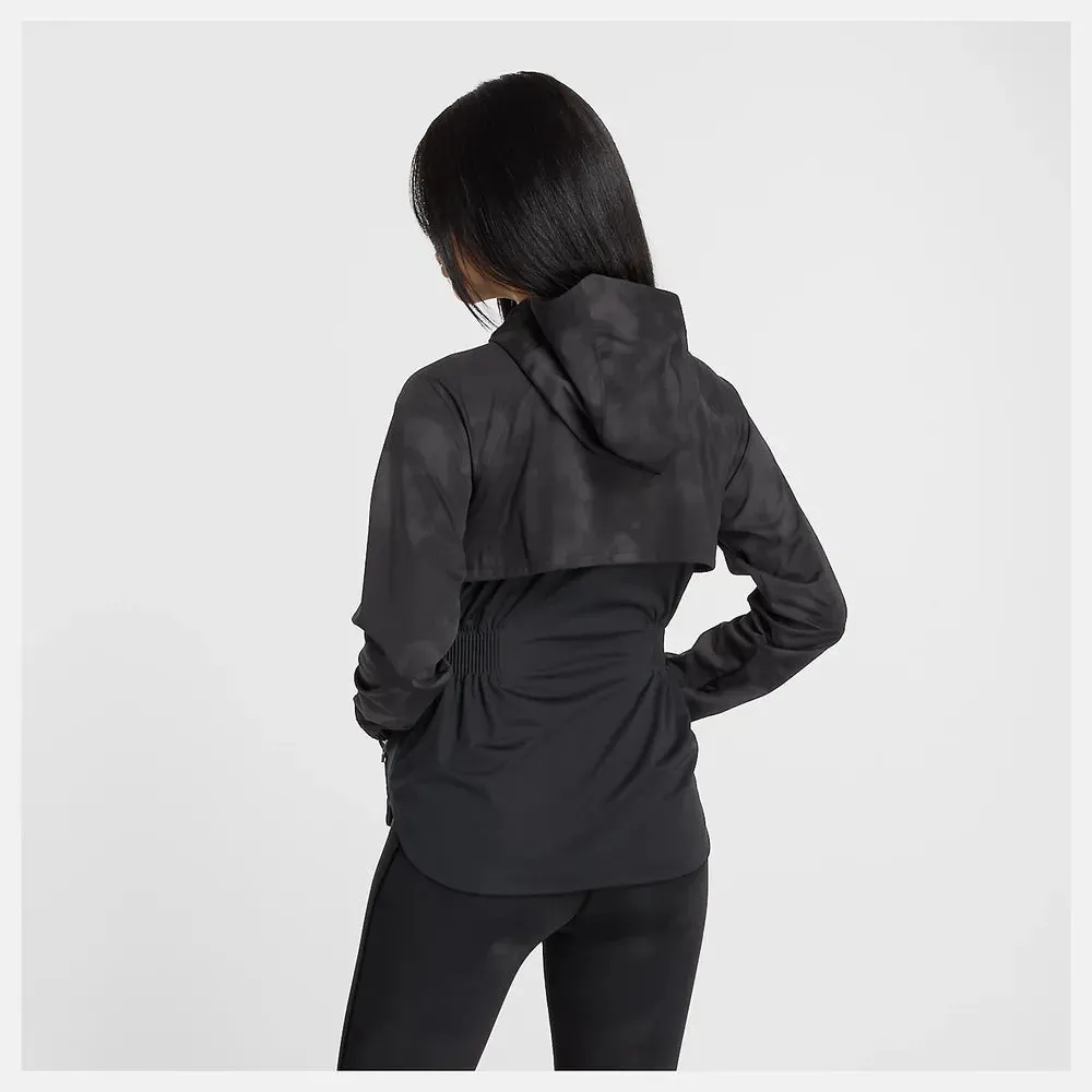 Womens Reflective Woven Jacket - Blacktop